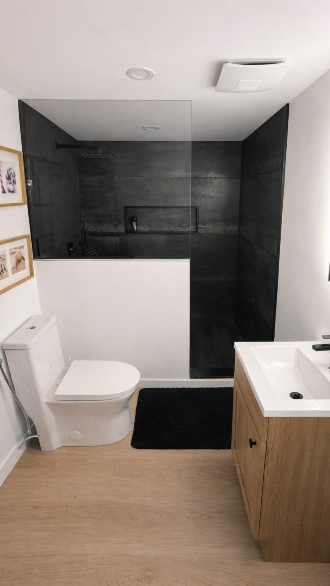 Modern bathroom renovation by Sierra Home Renovations